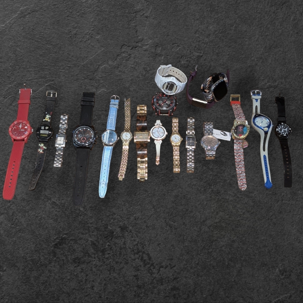 Lot Of Watches - NIKE, anne Klein, Casio, Baby g, FITBIT, nautica, Guess